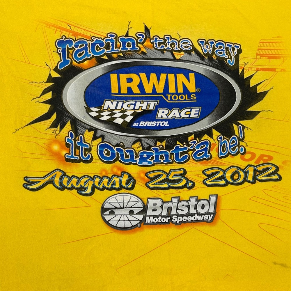 NASCAR Chase Authentics 2012 Irwin Tools Night Race Bristol T-Shirt Mens Large - Picture 9 of 9